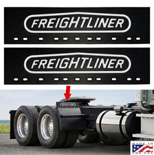 Pair Freightliner Black White 6 X24 Semi Truck Mud Flap-quarter Fender Flaps Pair Freightliner Black White 6 X24 Semi Truck Mud Flap-quarter Fender Flaps