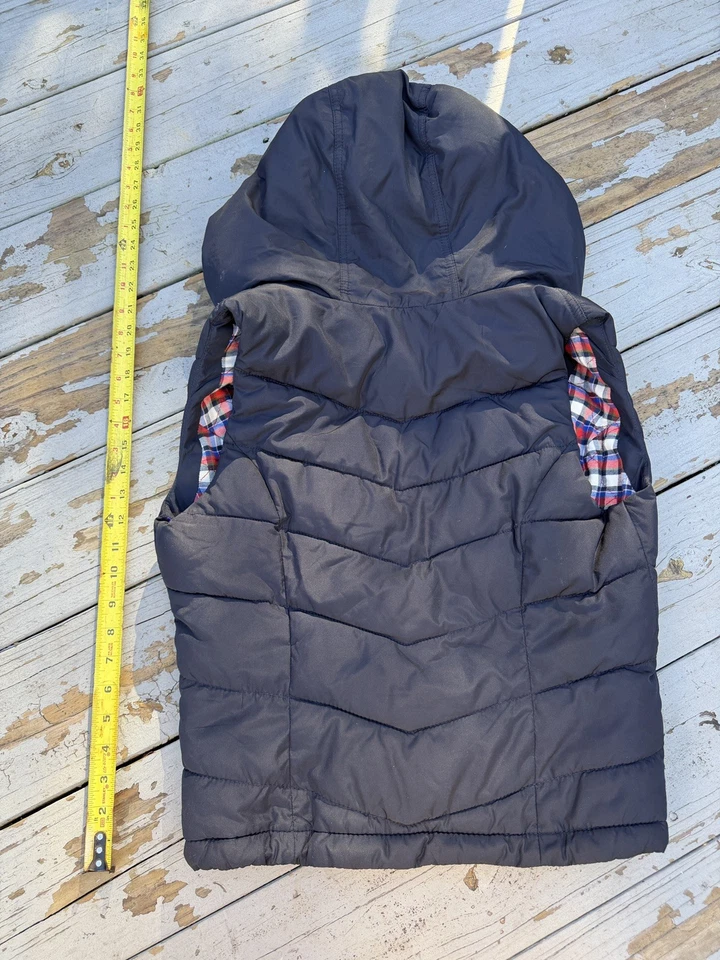 Chaleco calentador vintage Hollister chaleco cremallera acolchado Ax1 talla pequeña  Foto 2 de 4