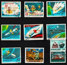 République Haiti 10 timbres oblitérés ZY4310: conquete de l"espace