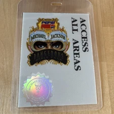 Michael Jackson 1992 Dangerous Concert Tour All Access Laminated Backstage Pass