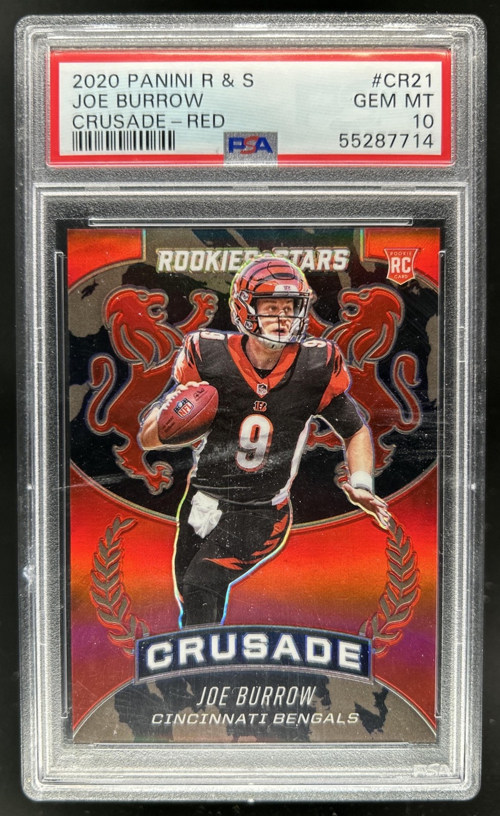 Joe Burrow Panini Rookies & Stars Crusade #CR21 Red