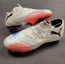 PUMA FUTURE 8 PLAY FG/AG Soccer Cleats White Red Blue 108602-01 Size 5.5