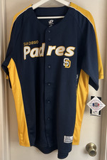 MLB San Diego Padres Dynasty Series Blue Gold Embroidered Jersey XL NEW NWT Men