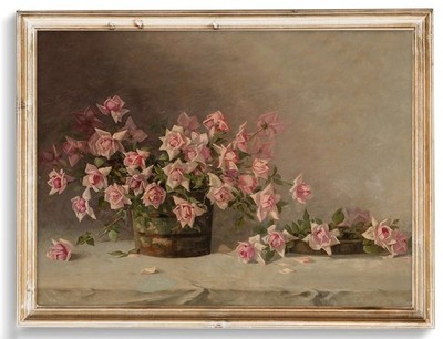 uniro Vintage Floral Wall Art, French Country 10''L x 8''W, Retro Flower
