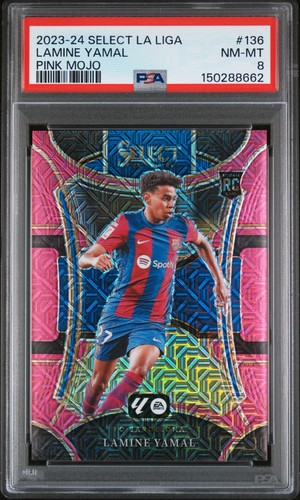 Lamine Yamal [Pink Mojo] #136 2023 Panini Select La Liga card