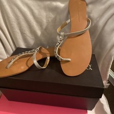 Badgley Mischka Women's Kaycee Slimslides With Rhinestones Sz 9 Worn 1 New In Bx