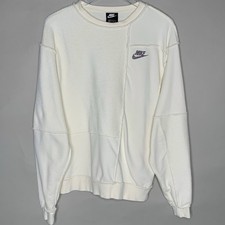 Nike Sportswear XS Womens Ivory Icon Clash Fleece Crew Sweatshirt Streetwear