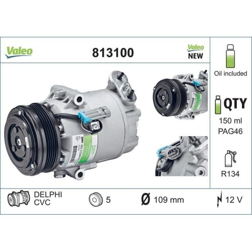 Compresseur climatisation Valeo 813100 Core-flex pour Opel Astra et Zafira H