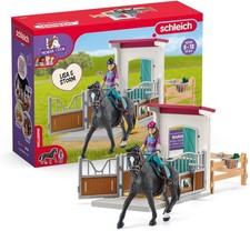 schleich Horse Club | Pferdebox mit Lisa & Storm 42709 | Set inkl. Stall, bewegl
