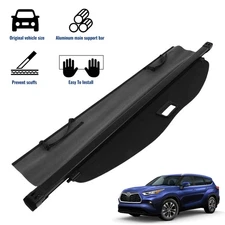 Cargo Cover For 2020-2025 Toyota Highlander Retractable Security Luggage Shade