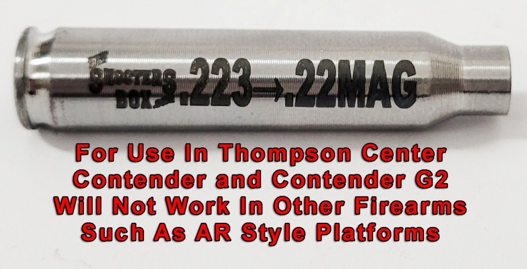 223 To .22 Magnum - Caliber Adapter For TC Contender & Contender G2 ...