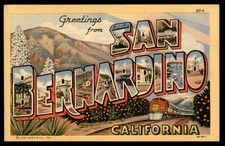 Postcard Greetings from San Bernardino, California Postcard Greetings from San Bernardino, California