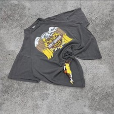 Late 80s 3D Emblem Eagle On Logo Biker Style Harley Davidson Tee