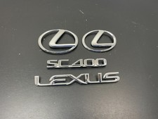1992 - 2000 Lexus Sc400 Rear Trunk Lid Front Chrome Emblem Badge Logo Oem Set