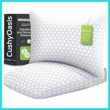 Shredded Memory Foam Pillow for Sleeping, Cooling Bed Pillows Set of 2, Adjus...