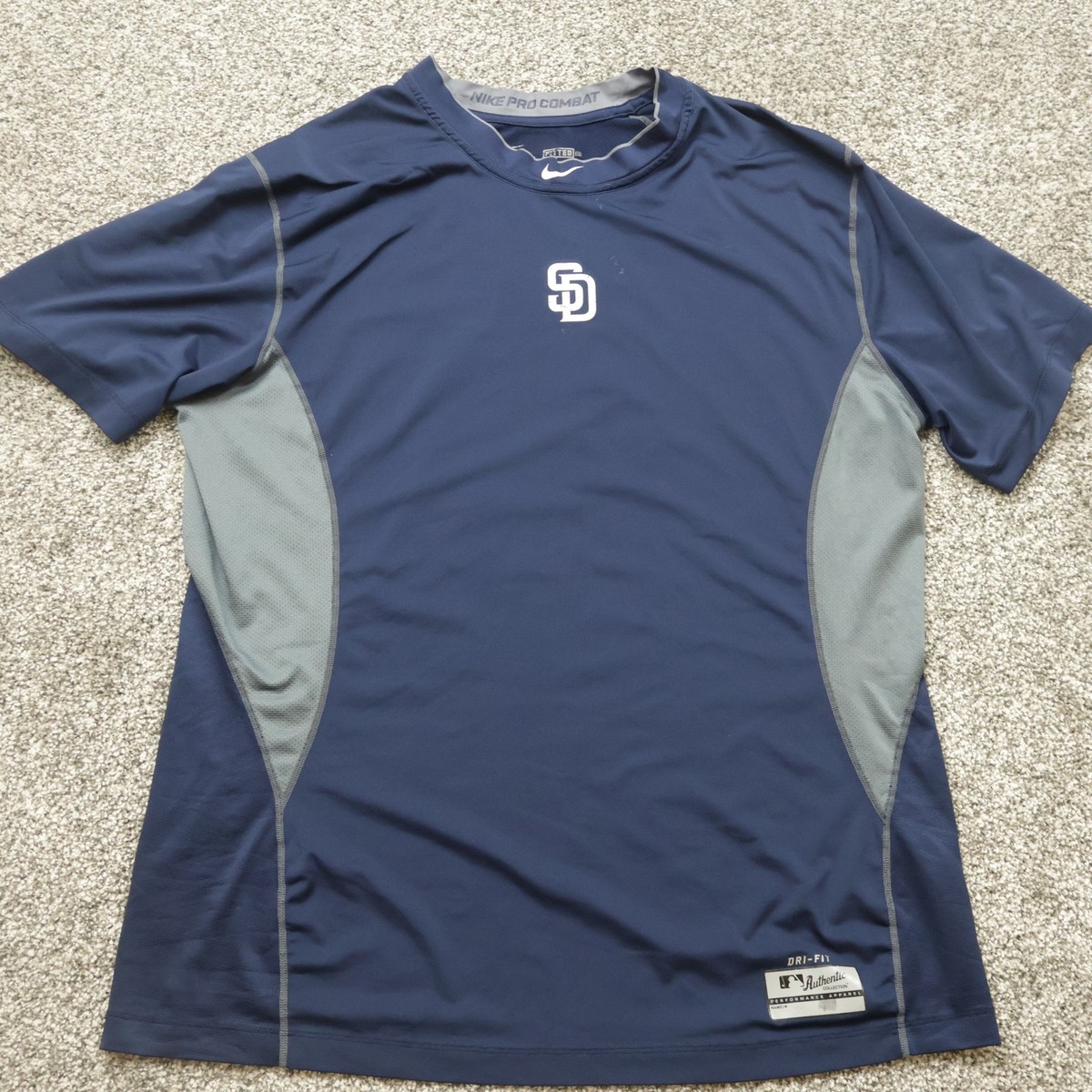 San Diego Padres Shirt Mens XL Blue Gray MLB Baseball Nike