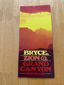 Vintage Bryce Zion Grand Canyon North Rim Colorado West Brochures Map Lot USA