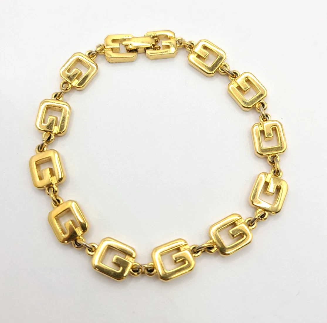 GIVENCHY VINTAGE 80s ストーン装飾 2連チェーンブレスレット GIVENCHY VINTAGE 80s ストーン装飾 2連チェーンブレスレット 【公式通販】