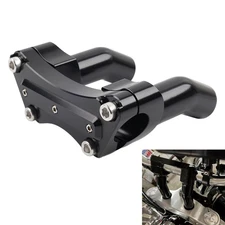 3.5" Handlebar Riser & Top Clamp Fit Harley Fat Boy Heritage Softail FXST Black