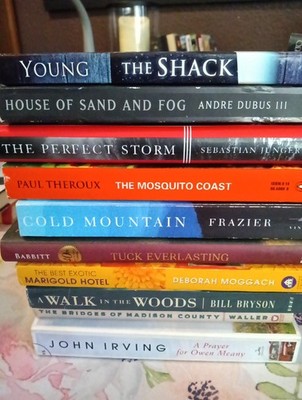 Lot Of 10 Books Made Into Movies;The Shack, Cold Mountain, The Perfect Storm + 7