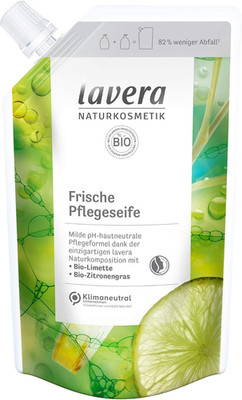 Lavera Nachfüllbeutel Frische Pflegeseife   Bio-Limette & Bio-Zitronengras   Mil