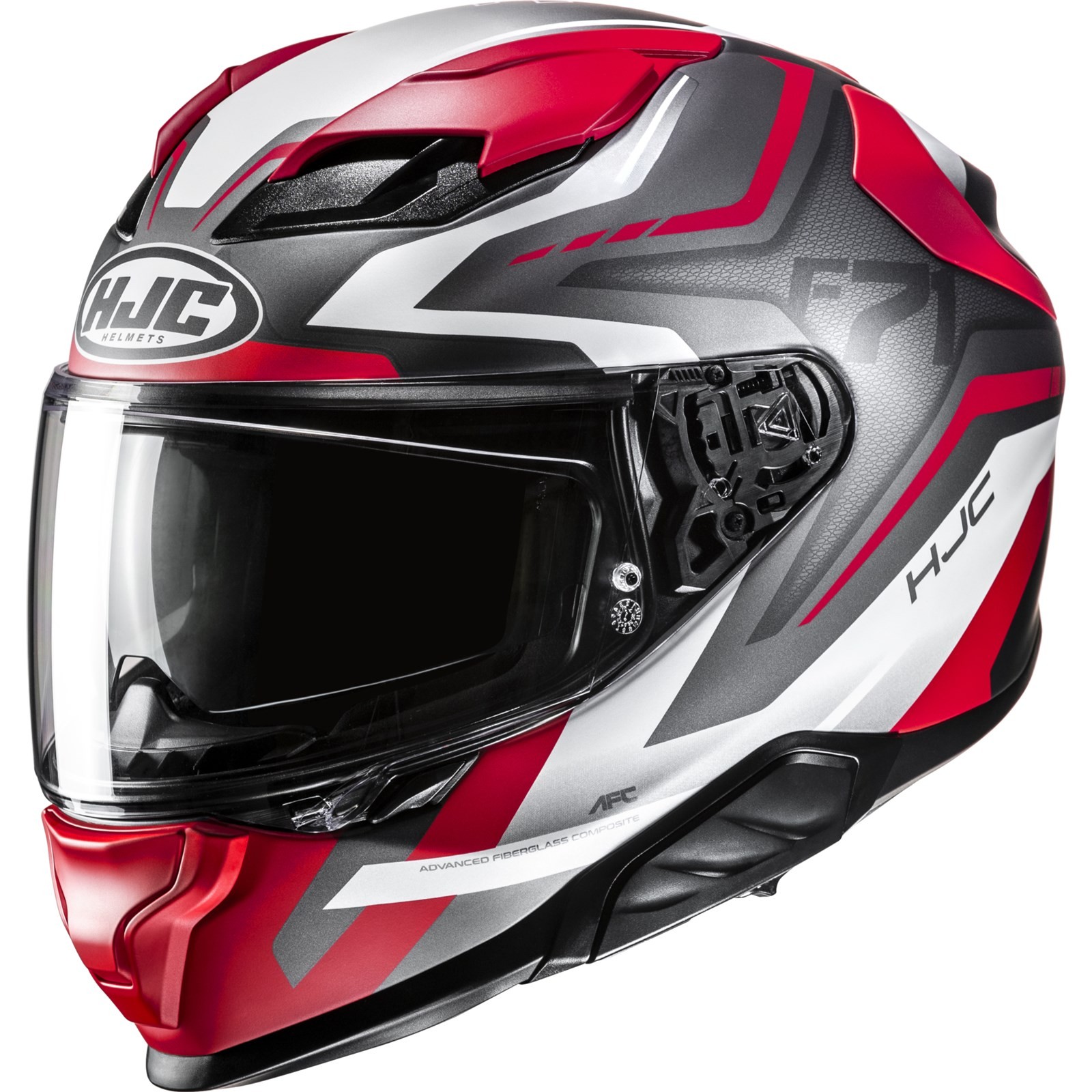 HJC Motorcycle Helmet XS - F71 Fes - Fibreglass Integral White-Red-Anthracite