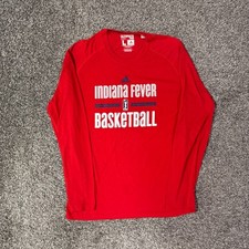 Adidas Indiana Fever WNBA Basketball Long Sleeve Ultimate Tee Red Womens L