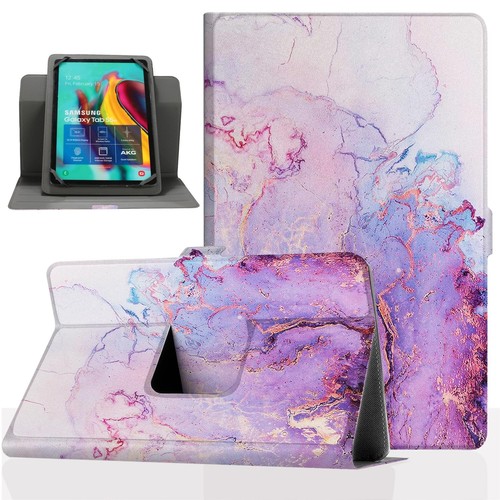 Universal 9.5-10.5 Inch Tablet Case360 Degree Rotatable Marble Purple