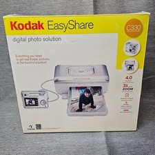 Kodak EasyShare C330 Camera, 300 Printer, Photo Paper Tray Cords In Box READ
