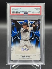2025 Topps Ben Rice Baseball Stars Auto Blue 130/150 - Mint 9