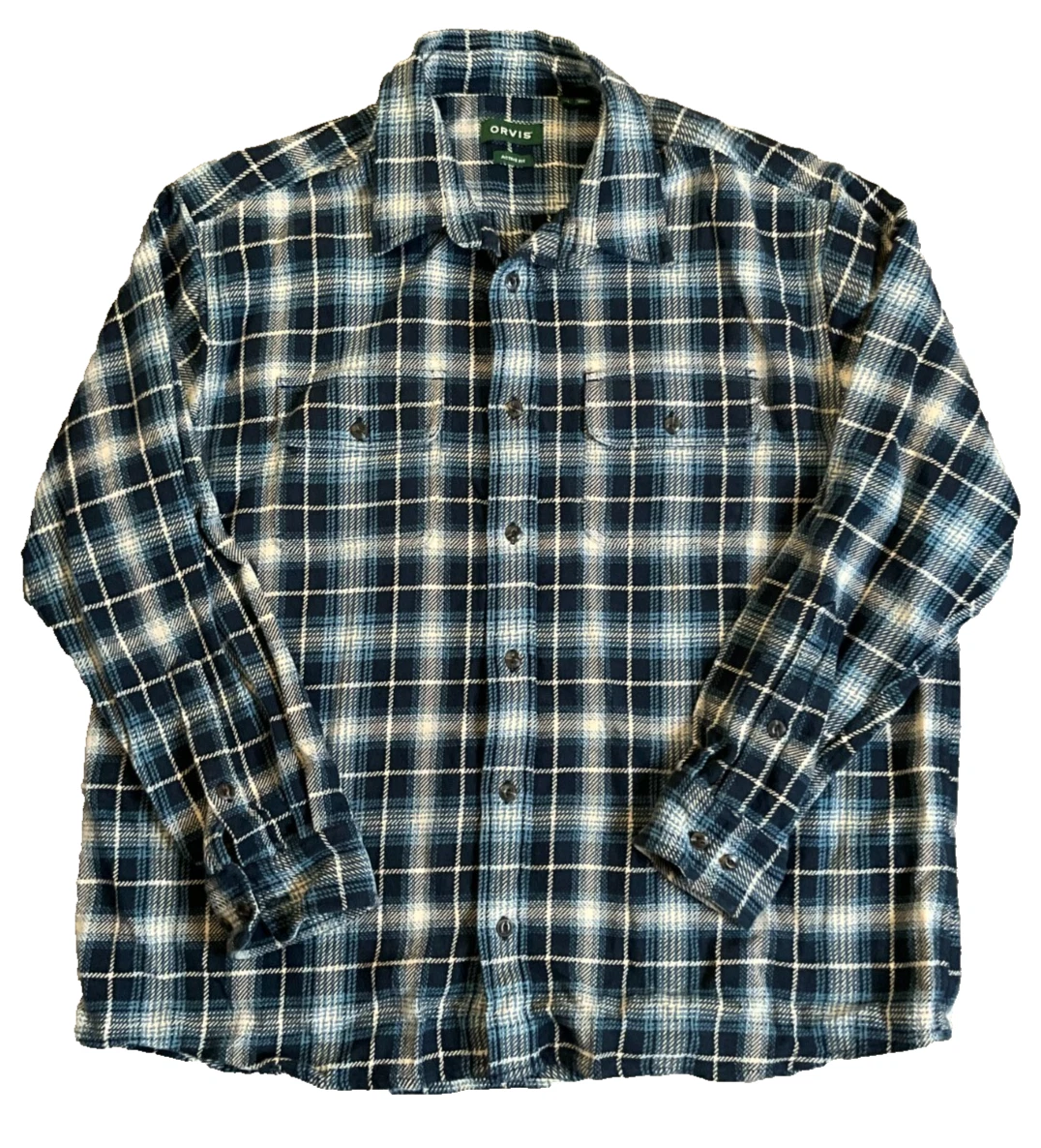 ORVIS Shirt Men's Lightweight Long Sleeve Casual Active Fit Button-Down - XLarge