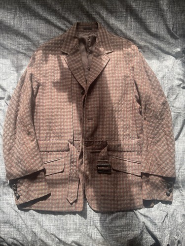 Alexander McQueen, Alexander McQueen Vintage Large(52) Check Jacket (vary Rare)made In Italy