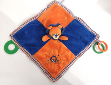 Mary Meyer Baby Blue Orange Lion Lovey Security Blanket Teether Toys Plush