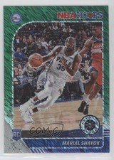 2019 Panini NBA Hoops Premium Stock Green Shimmer Prizm Marial Shayok #252 0c2