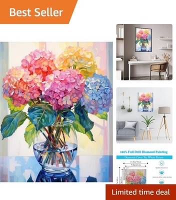 Hydrangea Diamond Painting Kit for Adults 12x16 Inches Flower Art DIY