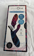 New Plus One LUXE Dual Vibrating Massager Purple/Blue Model 6734 Sealed