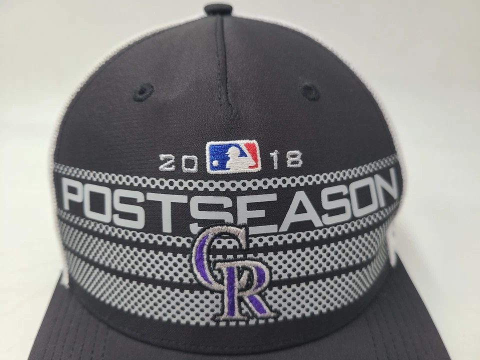 Colorado Rockies 2018 Postseason 47 Brand Mesh Trucker Snapback Hat Cap Men MLB - Image 4 of 4
