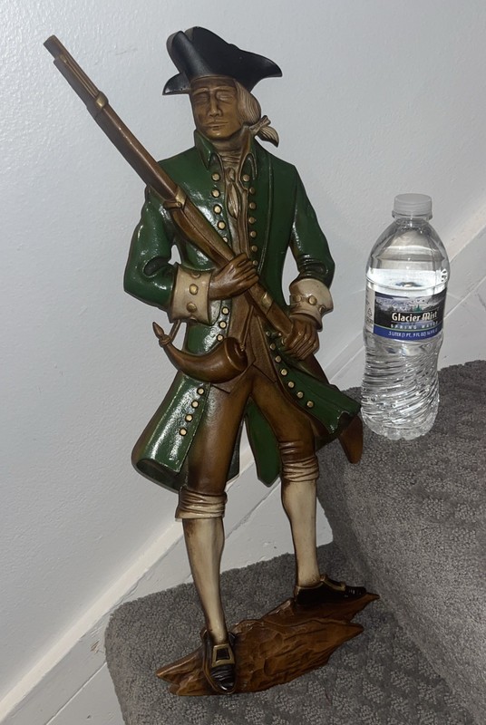 EXLNT PATRIOTIC Wall Hanging Large 21"Figure Vintage Army 70’s Sexton Cast Metal