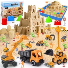 Sensory Beach Toys for Toddlers - 44PCS Sand Construction Kit Large, Yellow
