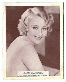 OLD CIGARETTE CARD 10 Joan Blondell Series Famous Film Stars Wills cigs 1934