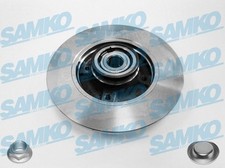 SAMKO Bremsscheiben voll hinten für Citroën C4 I Peugeot 307 CC 3A/C 3E 3H 3B
