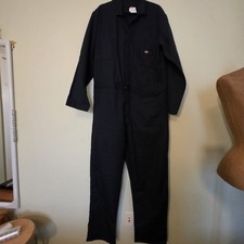 Dickies Coveralls Mens XLT Blue Deluxe Long Sleeve Mechanic Workwear 48611DN