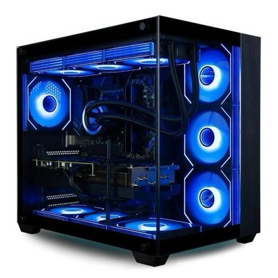 Panorama Gaming PC Desktop Computer, Black, ARGB Lighting, Prism Fans