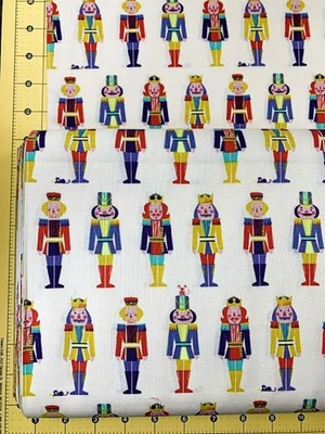 PAINTBRUSH STUDIO Night of the Nutcracker In a Row Ecru Cotton Sale Fabric By the Half Yard