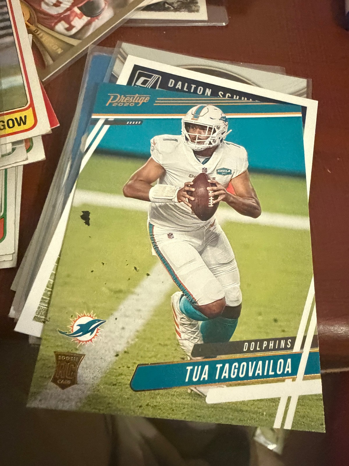 2020 Panini Prestige Tua Tagovailoa Base RC #295 Miami Dolphins