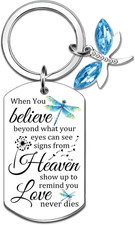 Inspirational Dragonfly Gifts for Women Friend Cute Dragonfly Jewelry Keychain M