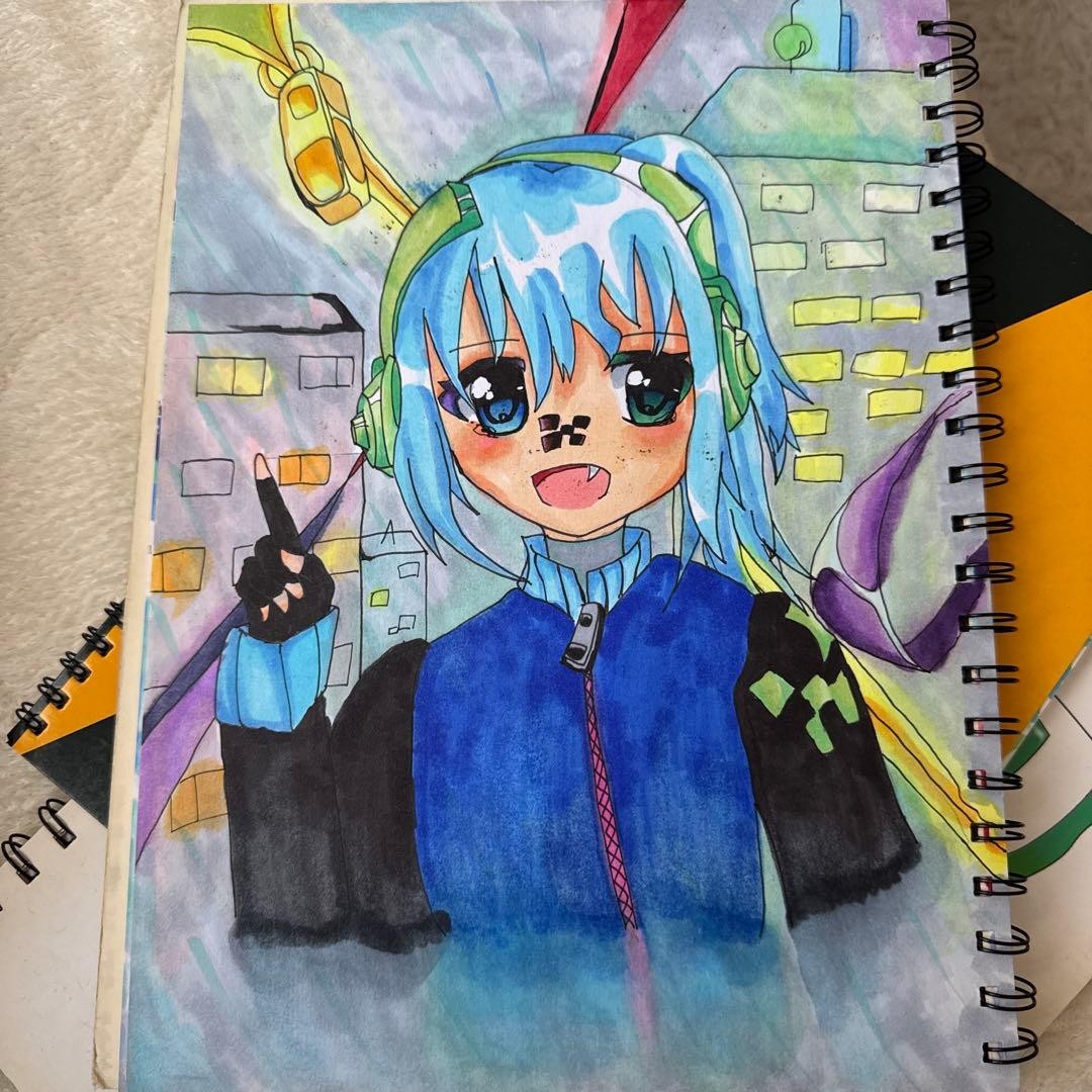 Copic Original Illustration Art Paper Drawing Scrapbook Collectible