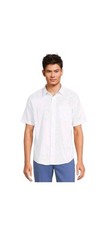 George Men's Short Sleeve Button Down Poplin Shirt 2XL Arctic White New Nwt