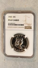 1960 NGC PR67 CAMEO FRANKLIN HALF SUPERB GEM PROOF SILVER 50C Coin!