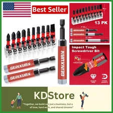 13 Pcs Magnetic Screwdriver Bit & Self-Retracting Drive Guide Set for Drills